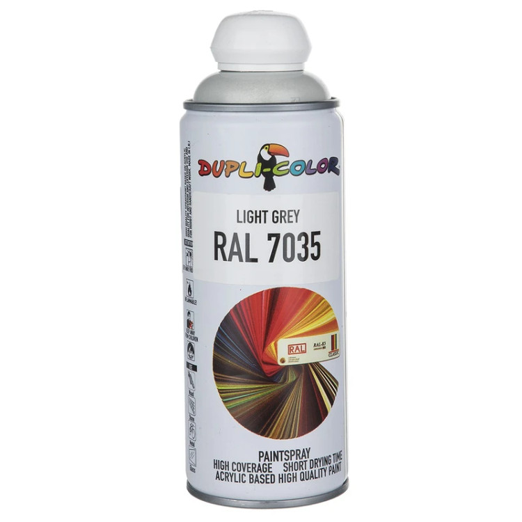 اسپری رنگ خاکستری روشن دوپلی کالر مدل RAL 7035 حجم 400 میلی لیتر - ابزار مینایی