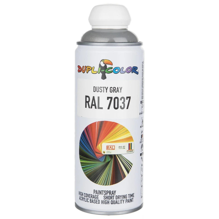 اسپری رنگ خاکستری دوپلی کالر مدل RAL 7037 حجم 400 میلی لیتر - ابزار مینایی