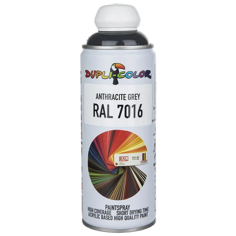 اسپری رنگ خاکستری دوپلی کالر مدل RAL 7016 حجم 400 میلی لیتر - ابزار مینایی