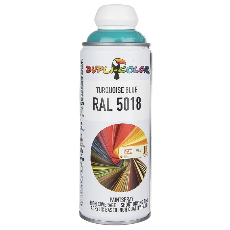 اسپری رنگ آبی فیروزه ای دوپلی کالر مدل RAL 5018 حجم 400 میلی لیتر - ابزار مینایی
