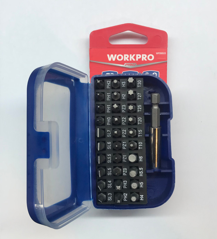 ست سری پیچ گوشتی ۳۱ عددی WORKPRO کد WP200513 - ابزار مینایی