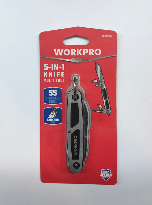 چاقو چند کاره سفری WORKPRO کد WP382010 - ابزار مینایی