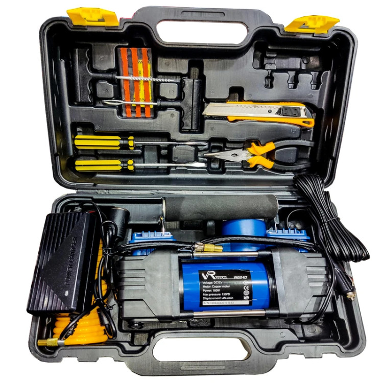 کمپرسور فندکی دو سیلندر ویوارکس مدل VR1207-ACT - ابزار مینایی