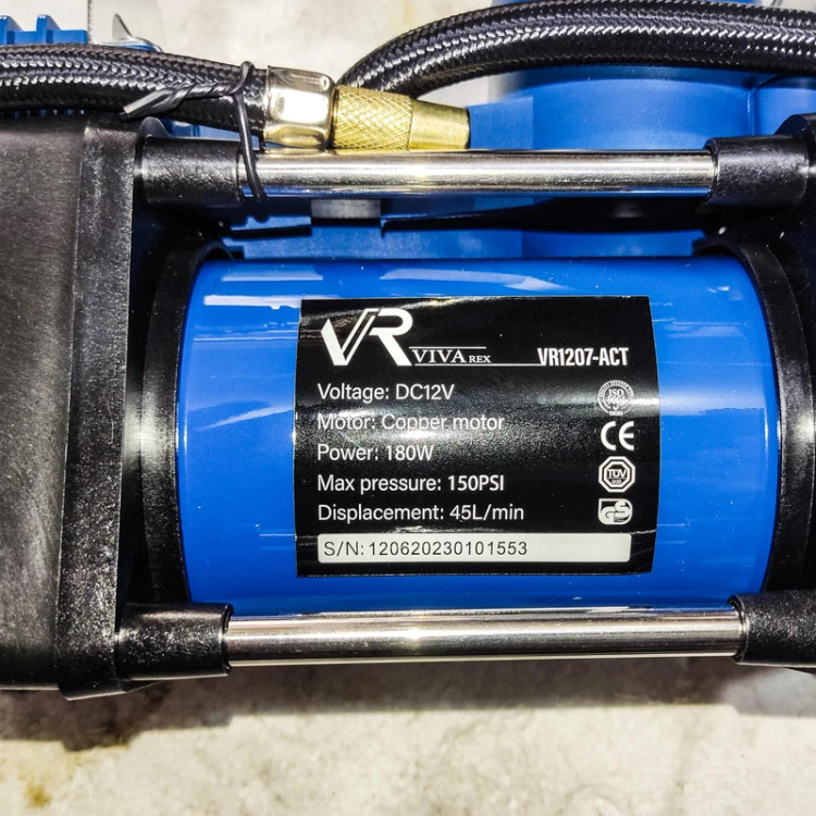 کمپرسور فندکی دو سیلندر ویوارکس مدل VR1207-ACT - ابزار مینایی